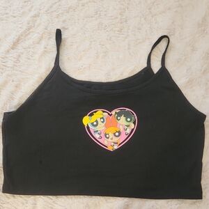 Black Cartoon Graphic Women's Camisole